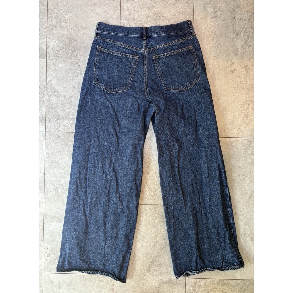 Abercrombie & Fitch The Wide Leg High Rise Jeans Women's Size 30 Dark Wash Denim - Picture 2 of 7